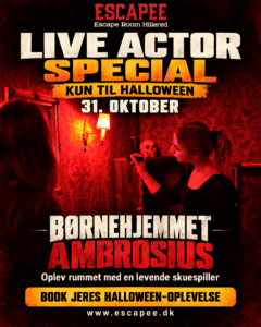 Escapee Halloween-plakat med levende skuespiller